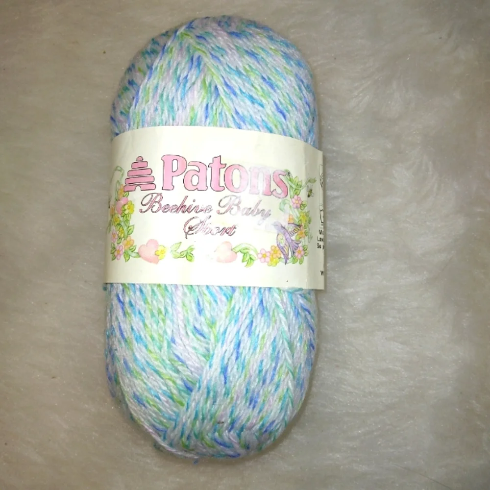 YARN Patons Beehive Baby Sport, Colorway Big Boy, blues, green, white